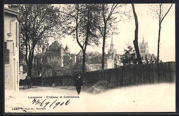Cartoline postali: AK Lausanne, Château et Cathédrale – Usato da Berlin venduto da bartko-reher