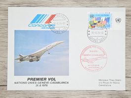 CL21 Enveloppe + Timbre Suisse / ONU 1976 Concorde