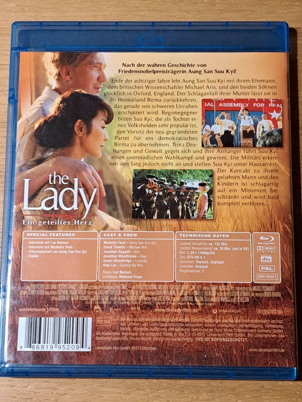 Alle DVDs: Blu-ray The Lady, Ein geteiltes Herz von Luc besson – Neu (gemäss Beschreibung) aus Unterseen von Kanica 2