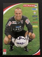 Signierte Sammlerkarte Oliver Stöckli FC Aarau