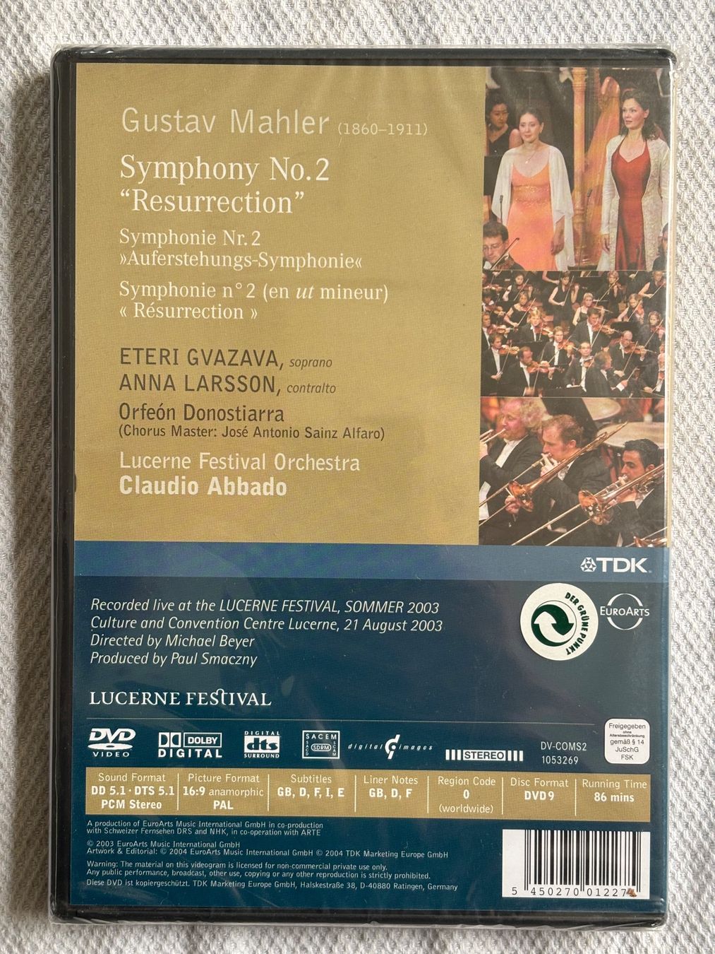 Tutti i DVDs: Mahler: Symphony No.2 – Nuovo e nell'imballaggio originale da Stans venduto da Abukadnezar 1