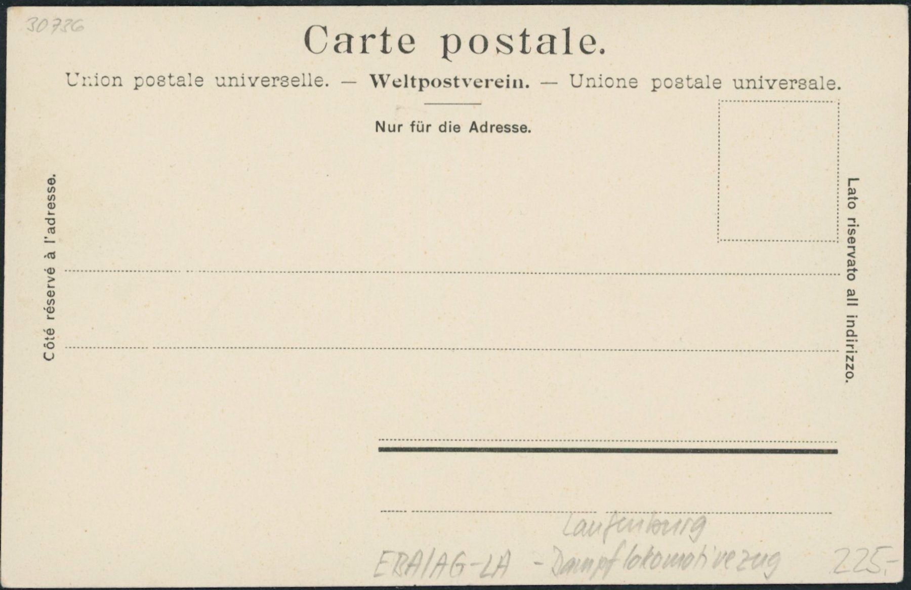 Cartoline postali: AG Laufenburg - Bahn – Nuovo (secondo la descrizione) da Schindellegi venduto da leecollect 1