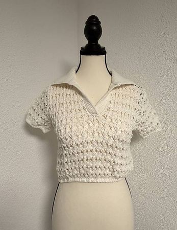 Weisser Bershka Strickpullover