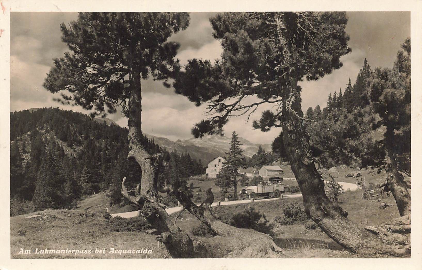 Cartoline postali: Passo Lucomagno presso Acquacalda TI Oldtimerbus Reisebus – Usato da Biasca venduto da Blenio71