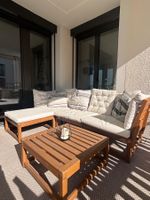 NÄMMARÖ Gartenlounge: Ecksofa inkl. Kissen, Tisch, Teppich