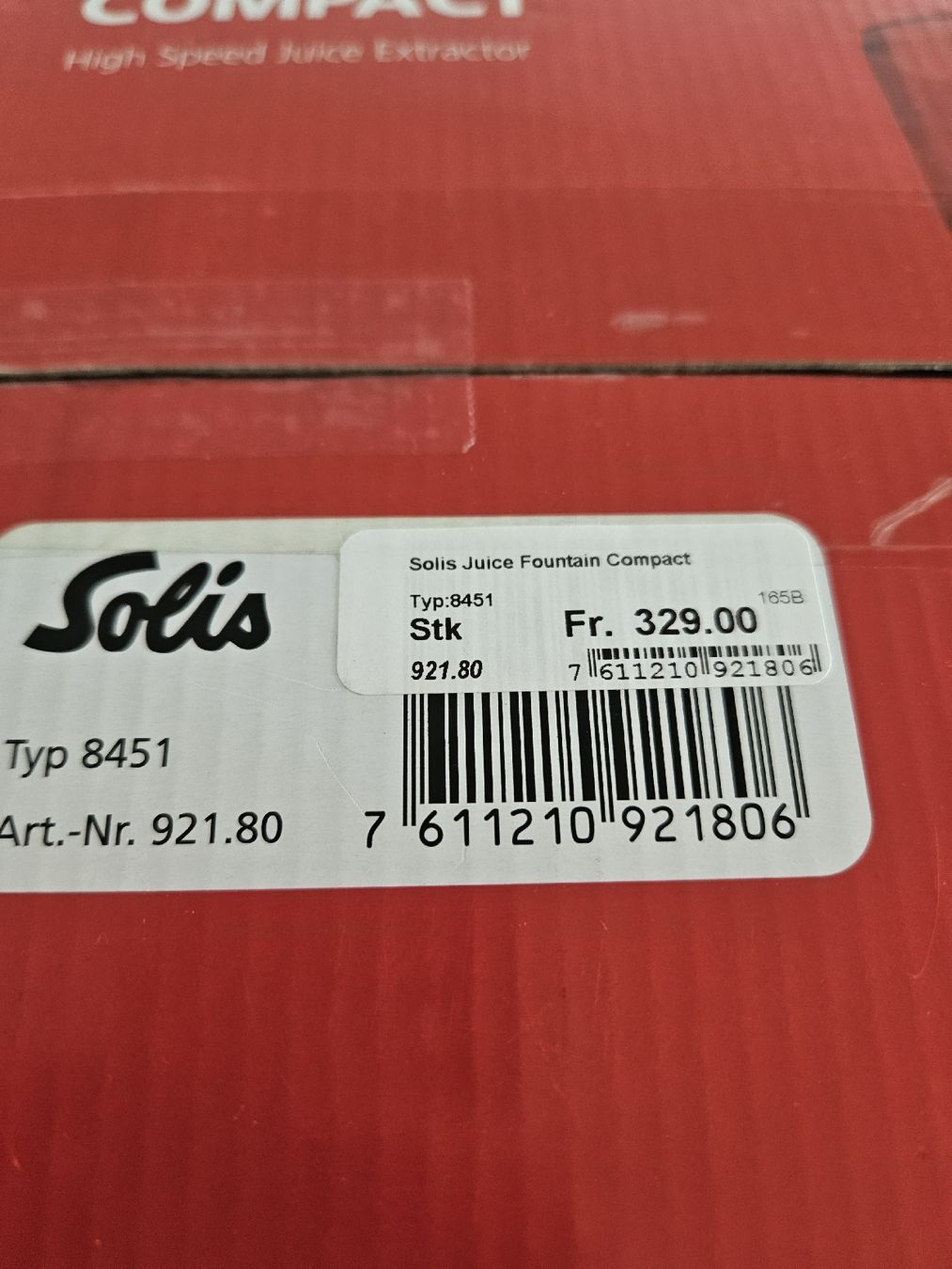 Solis Elettrodomestici da cucina: Saftpress Solis Juice Fountain Compact – Nuovo e nell'imballaggio originale da Schüpfheim venduto da isa_ler18 2