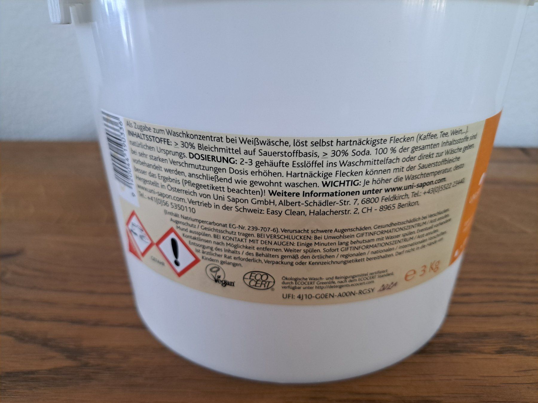 Prodotti di pulizia: Sauerstoffbleiche, 3 kg Eimer (Uni Sapon) – Usato da Oftringen venduto da Black_Nymeria 2