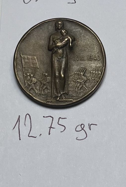 Médaille de gymnastique Lausanne 1951 Huguenin Le Locle (Gebraucht) in