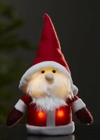 Weihnachtsmann Zipfelmütze 25cm hoch 4 warmweiße LED rot
