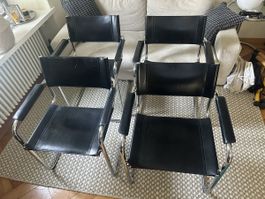 Fasem Leder Freischwinger Stühle 4stk