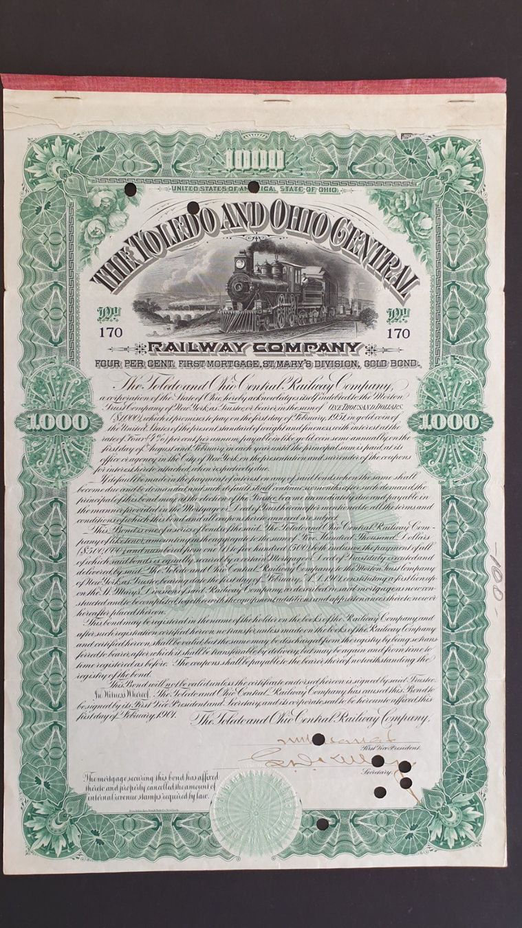 Documents: Wertpapiere USA. Eisenbahn. – D'occasion à Goldach par armando_r 1