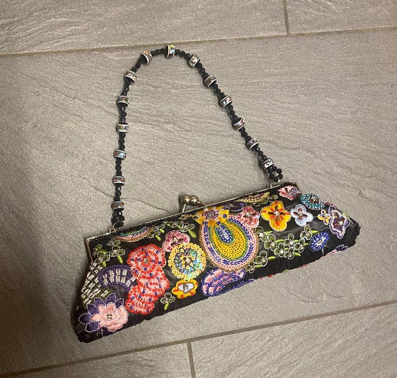 Meerjungfrau Muschel Geldbörse Rosa - Glitzer Pailletten Umhängetasche Mit Perlen