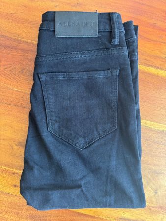 JEANS ALLSAINTS, GR. 28, HIGH RISE SKINNY FIT, SCHWARZ