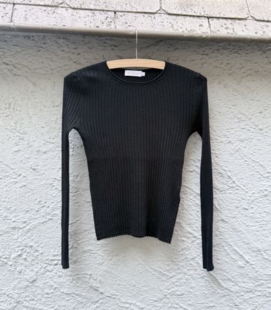 Pullover Pauline Merino Wolle schwarz Grösse S 