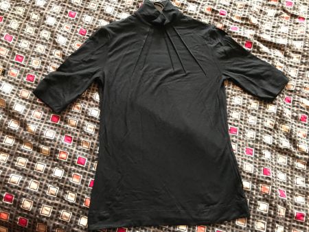 T-shirt col montant AKRIS PUNTO, Taille 36,  modal, noir