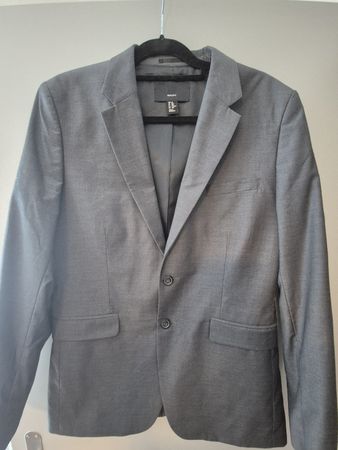 H&M Herren Anzug, Grau, Regular Fit, Grösse 48
