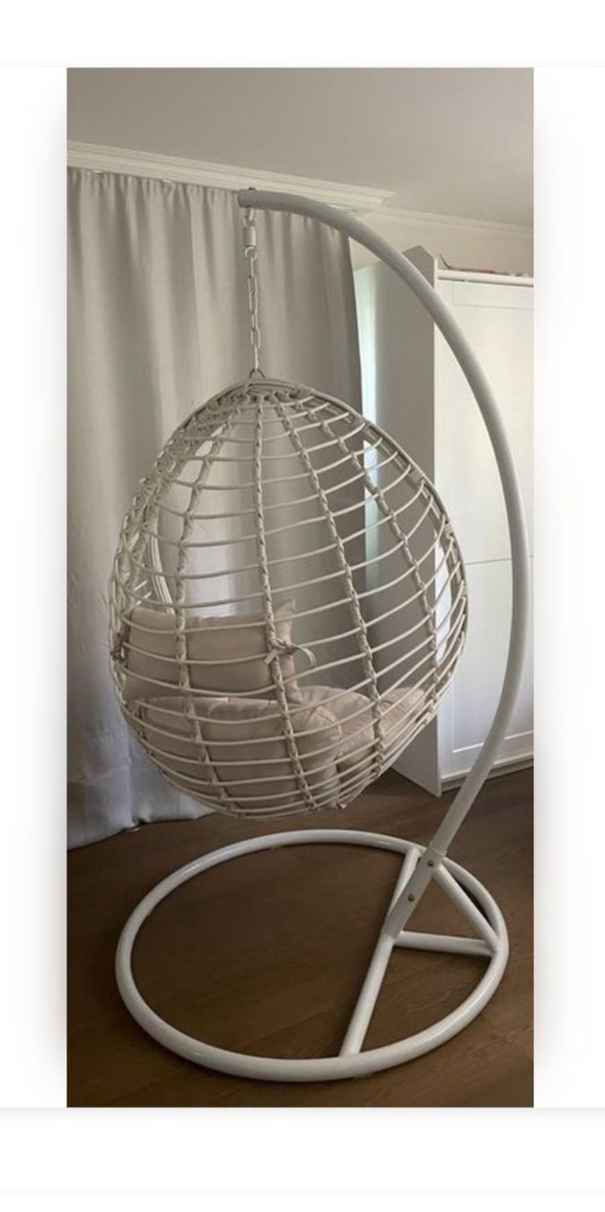 Beliani Poltrone pensili da giardino: Hängesessel weiss / fauteuil suspendu blanc – Usato da Fribourg venduto da melina04 2