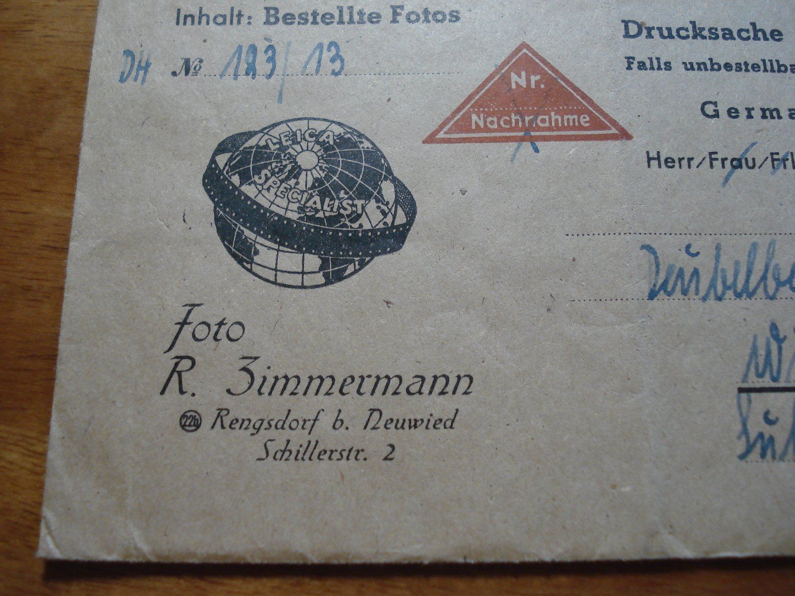 Tutti i francobolli: Brief Deutsche Post 1950, nach Winterthur, stark verschoben – Usato da Niederwil AG venduto da morostahu 2
