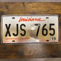 🇺🇸 U.S. Autoschild - Louisiana XJS 765 - ORIGINAL