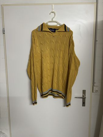 Pullover Burton gelb Zopfstrick Grösse L guter Zustand
