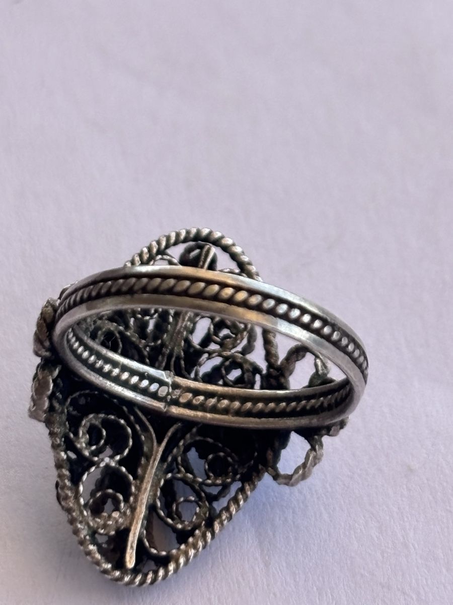 Anelli: Ring Silber 925 mit rotem Stein  – Usato da Langnau am Albis venduto da flusspflege 4