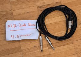 Audiokabel XLR-Jack 6,3 mm 4,5 Meter _Nr. 1