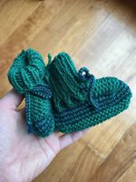 NEU Babyschuhe Baby-Schühchen eingestrickt 100% Woll