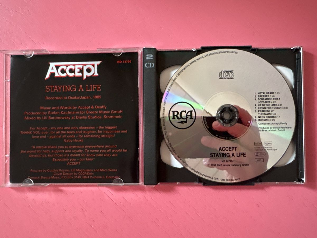 CD: Accept - Staying A Life (2CD) – Usato da Lützelflüh-Goldbach venduto da Deiv4 2