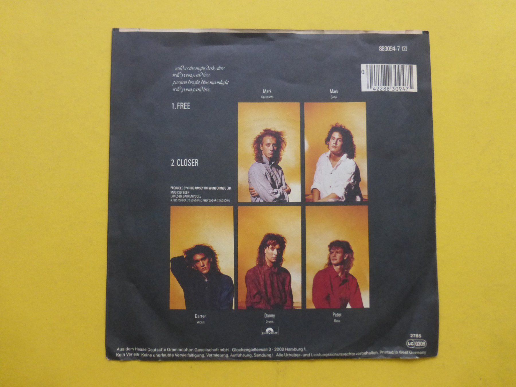 Dischi in vinile: Eden – Free – Usato da Zürich venduto da Swiss57 1