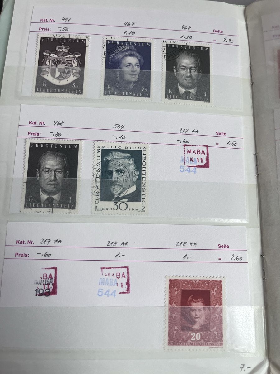 Tutti i francobolli: Briefmarken Auswahlheft Liechtenstein – Usato da Römerswil LU venduto da manuscha_ 2