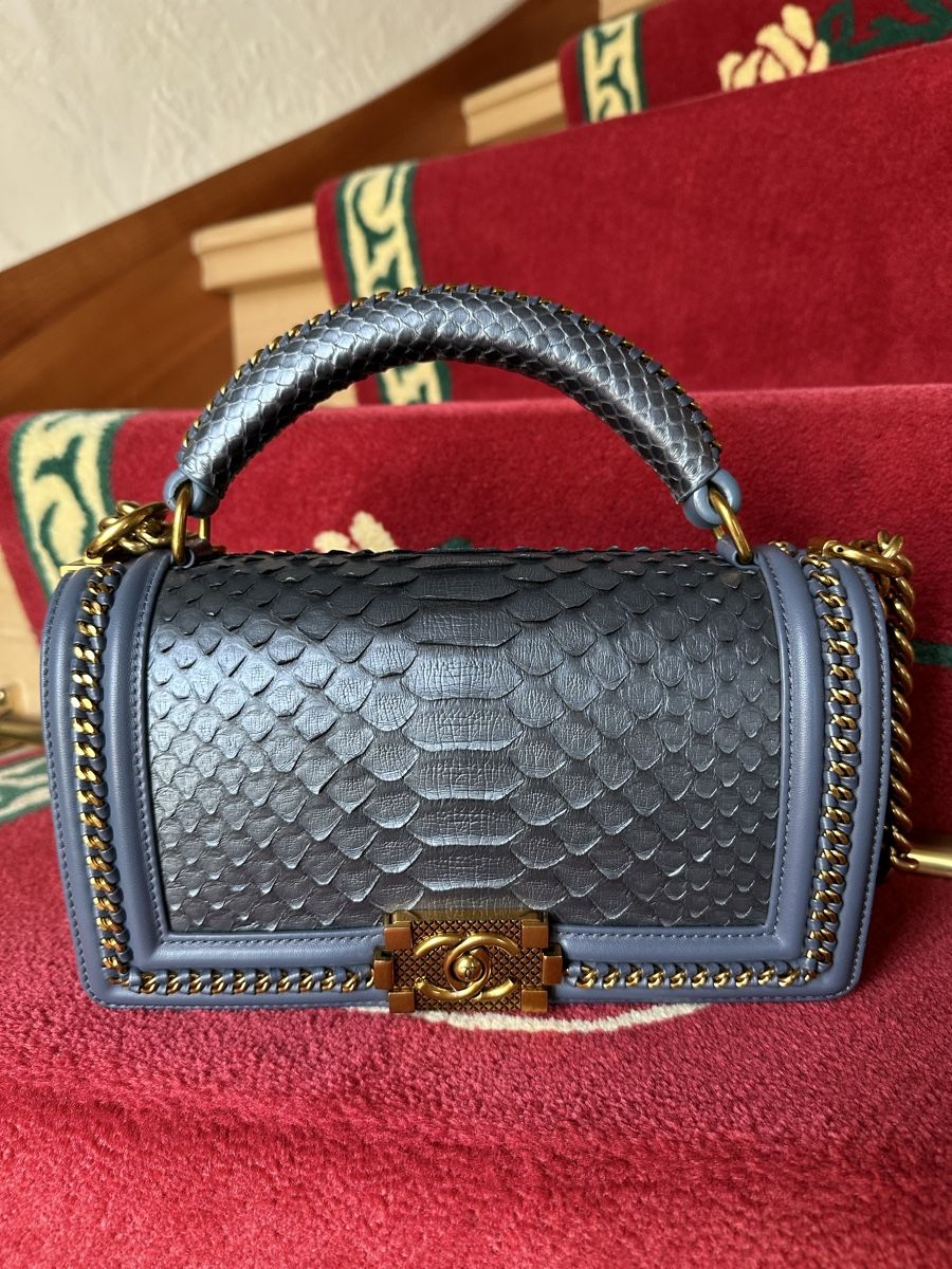 Chanel Flap bag boy Python Schlangen Leder | Kaufen auf Ricardo