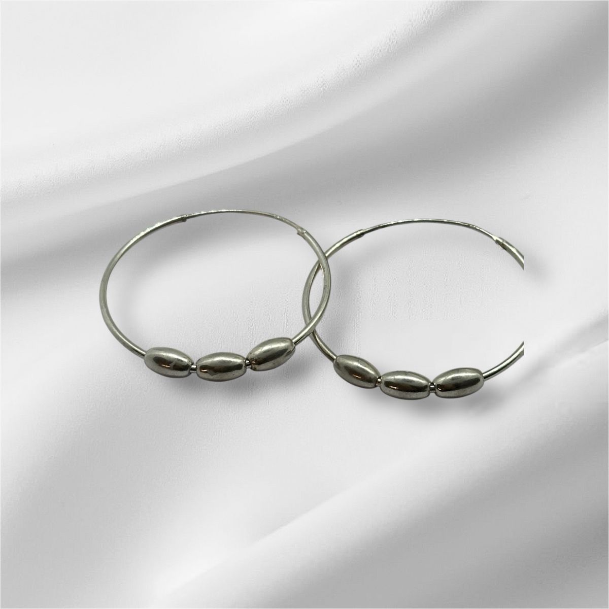 Orecchini pendenti & Orecchini a lobo: 4 cm grosse Sterlingsilber Creolen – Nuovo e nell'imballaggio originale da Niederglatt ZH venduto da Silberschmuck-design 1