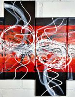 Gemälde Acrylbild Abstrakt 4 Teilig 60 x 160 cm