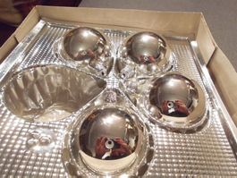 Weihnachtskugeln silberfarbig 4 Stück