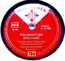 Seltene Schellackplatte der Original Oberkrainer (Avsenik)