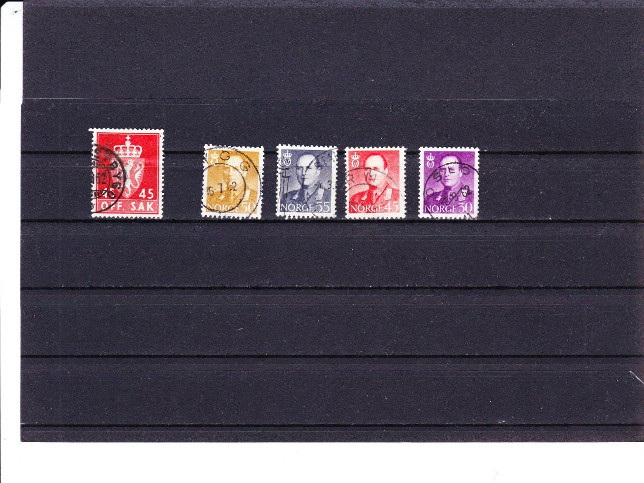 Tutti i francobolli: 5 timbres - Norvège - 1962 - Obl. – Usato da Blonay venduto da Leglaude_01