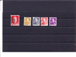 5 timbres - Norvège - 1962 - Obl.