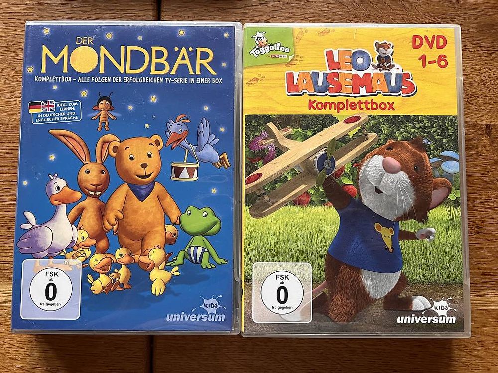 2 DVD Kinderfilme (Boxen an je 6CD) (Gebraucht) in Walenstadt für CHF