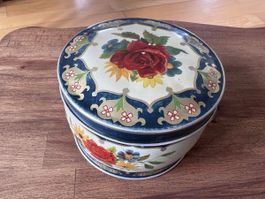 Kambly Blechdose rund mit Blumenmotiv gebraucht