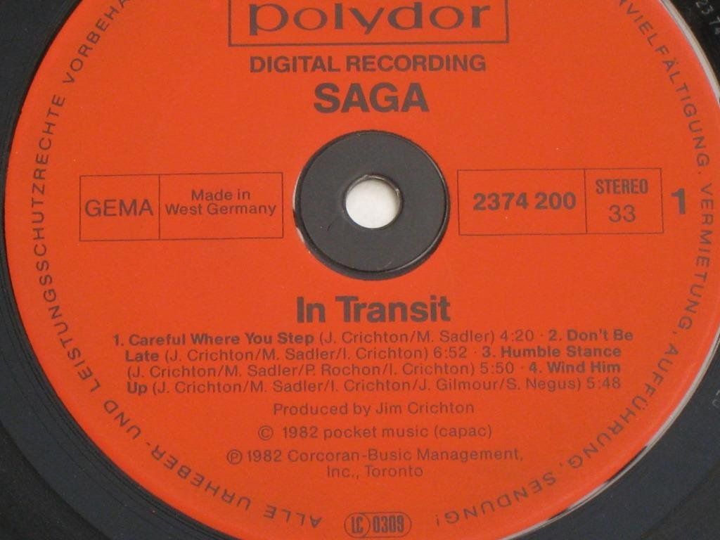 Dischi in vinile: LP - SAGA - IN TRANSIT – Usato da Steckborn venduto da Quo7 1