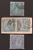 Baden Mi-Nr.10 a/b/c gestempelt  370 Fr