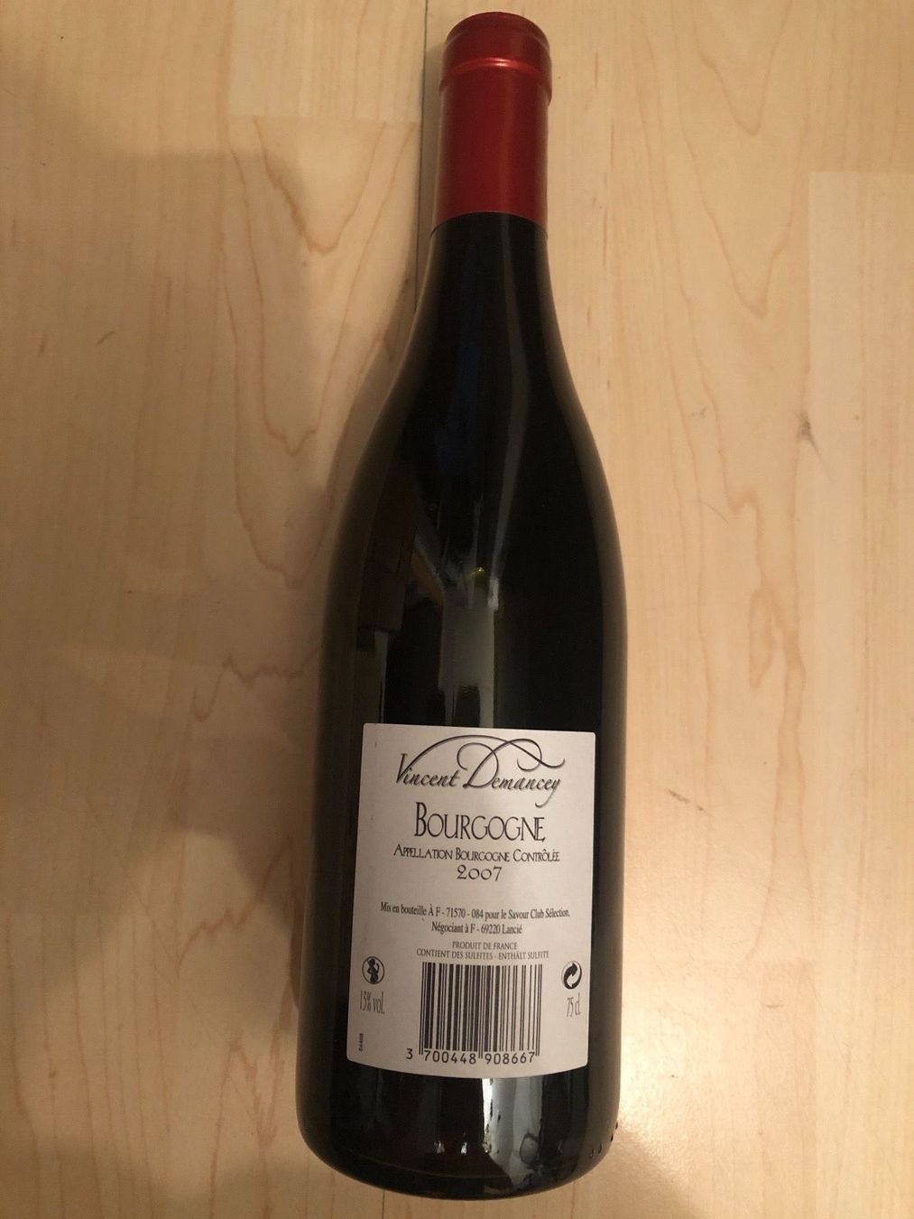 Wein: Vincent Demancey Bourgogne 2007 – Neu (gemäss Beschreibung) aus Wald ZH von mlnt 1
