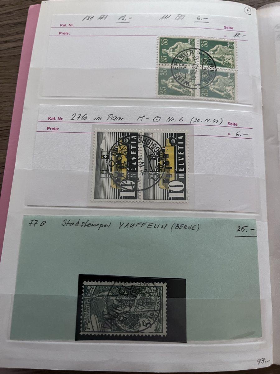Tutti i francobolli: Briefmarken Auswahlheft Viererblocks CH – Usato da Römerswil LU venduto da manuscha_ 6