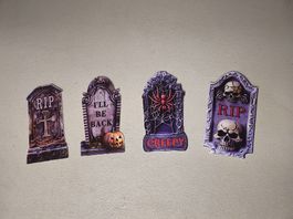 Halloween Grabsteine als Deko