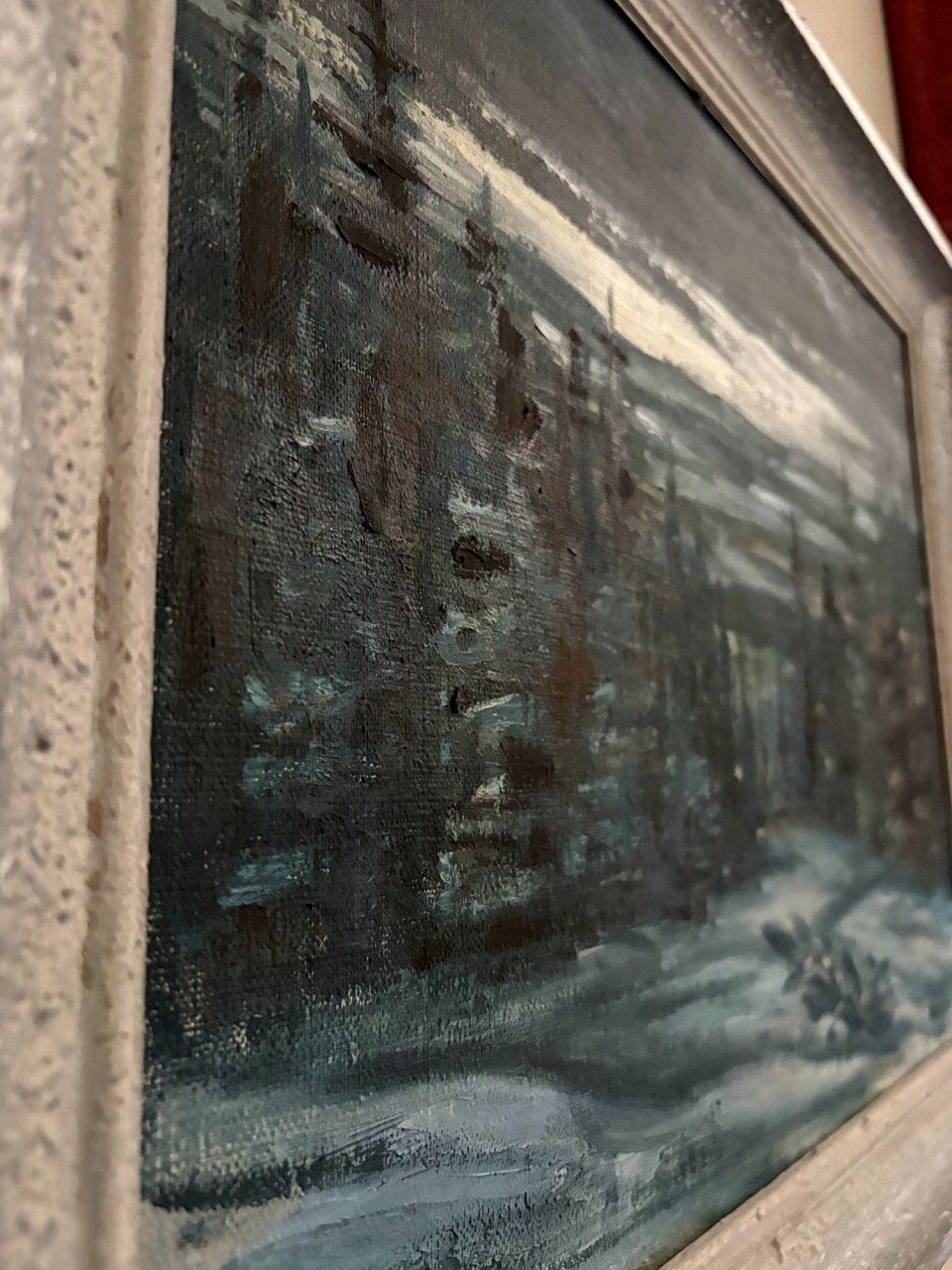 Dipinti: Schweizer Kunst Ölgemälde Winterlandschaft (1949) – Usato da Ins venduto da ab_80 3