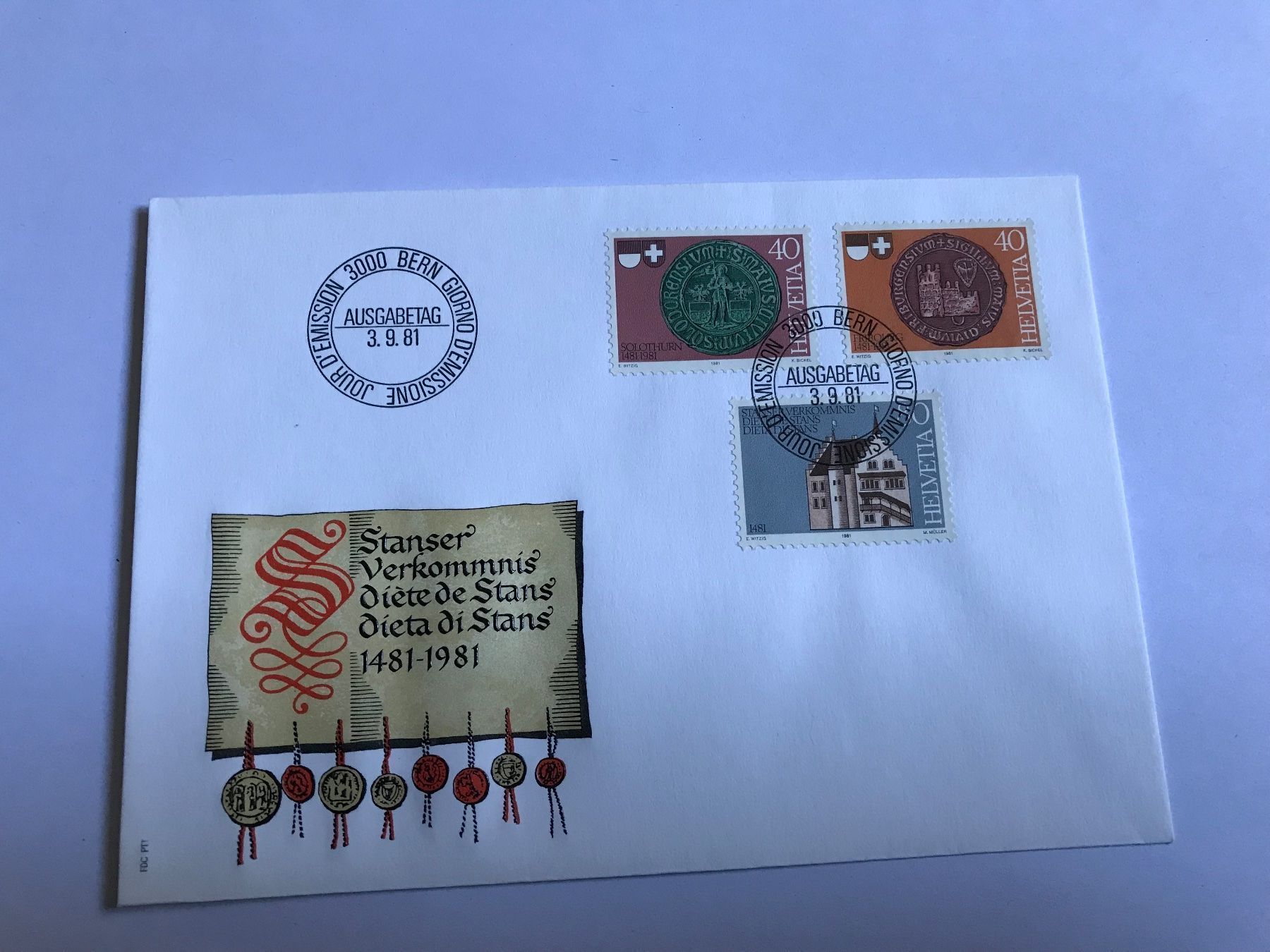Tutti i francobolli: FDC, sondermarken 3.9.1981 – Usato da liestal venduto da makai05