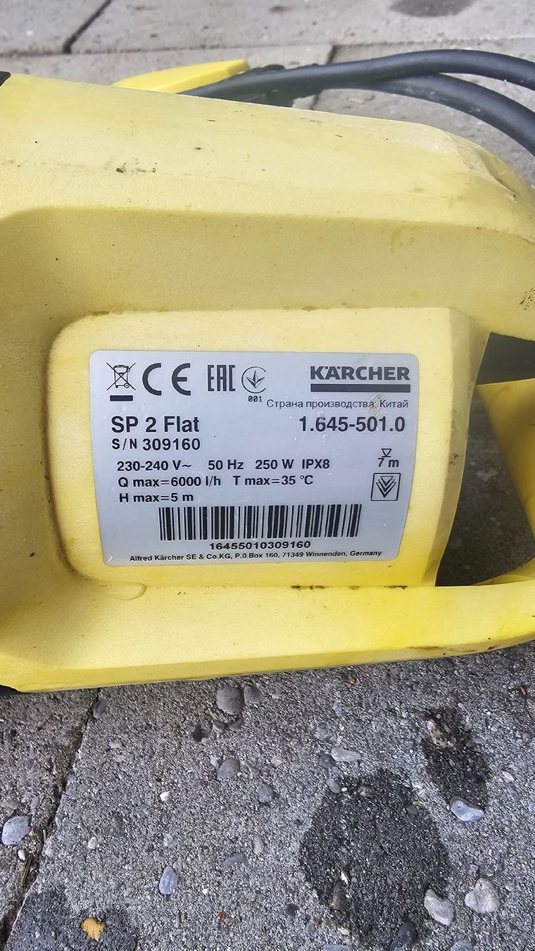 Kärcher Pumpen & Teile: Kärcher Tauchpumpe SP 2 Flat – Gebraucht aus Zürich von jetties 1