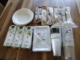 Disposable Plates, Cups Cutlery Party Pack All New but opene