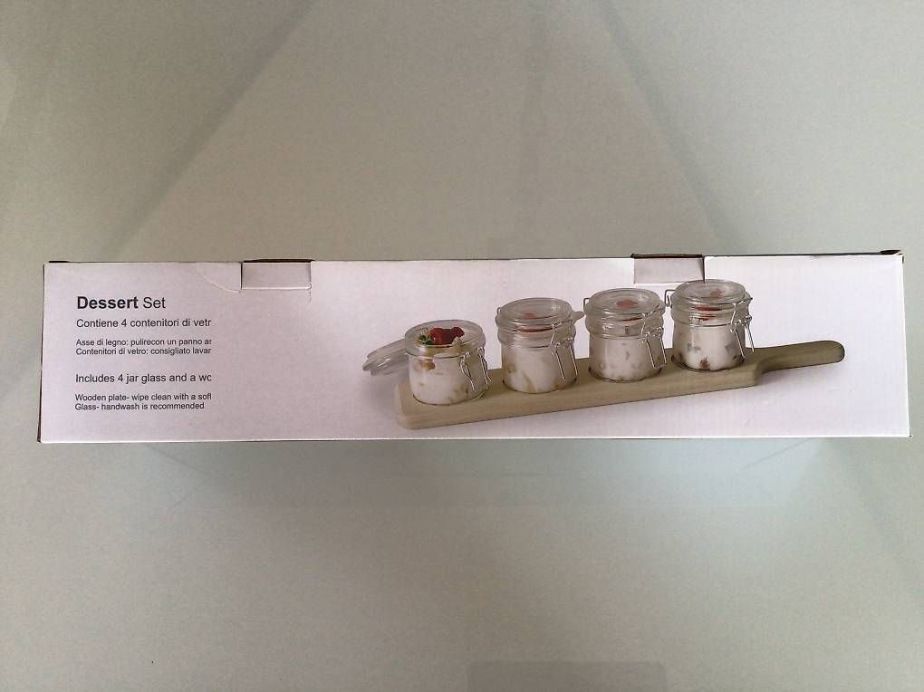 Set di piatti: Dessert Set / Dipschalen Set auf Holzbrett Neu – Nuovo e nell'imballaggio originale da Lufingen venduto da slowflyer1 1