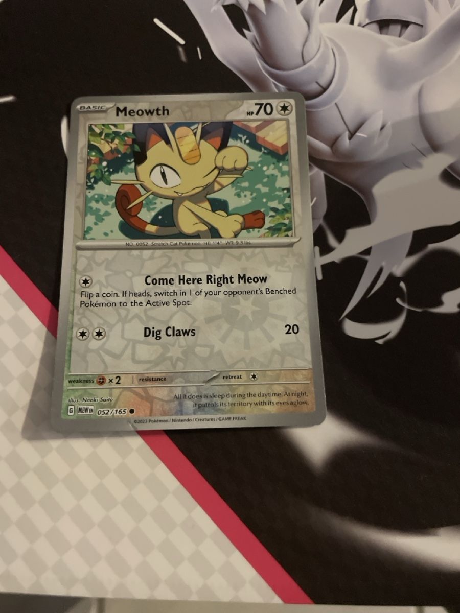 Pokémon Carte collezionabili: Meowth 052/165 Reverse Holo Pokemon 151 – Usato da Bazenheid venduto da Toulouse12